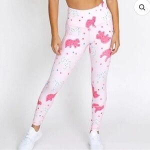 Feed Me Fight Me Elephant Circus Animal Cookie Leggings Size Small RARE